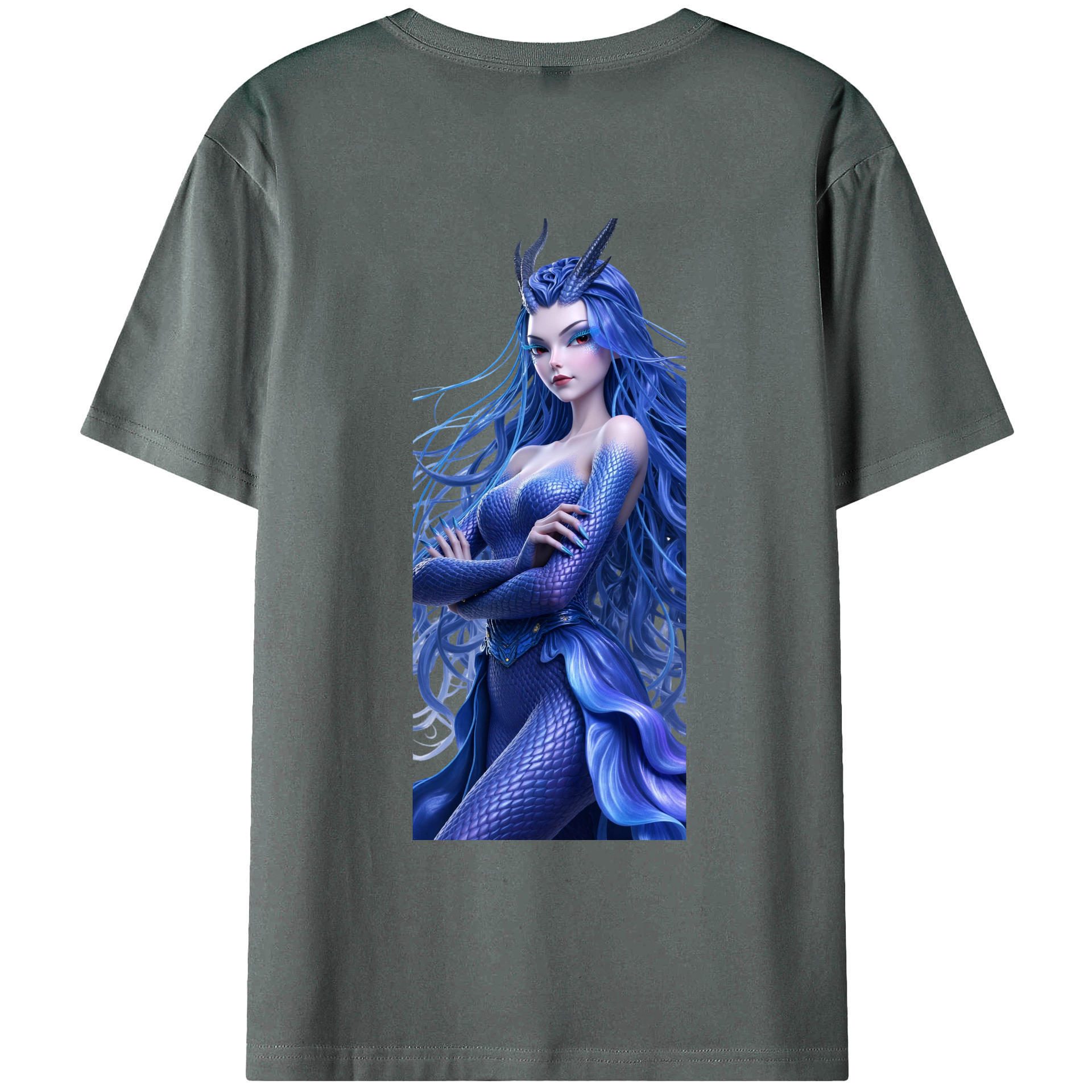 （画像用） Ne Zha 2 ナタ 魔童の大暴れ 綿100％ メンズ半袖Tシャツ（バックプリント） 通気性